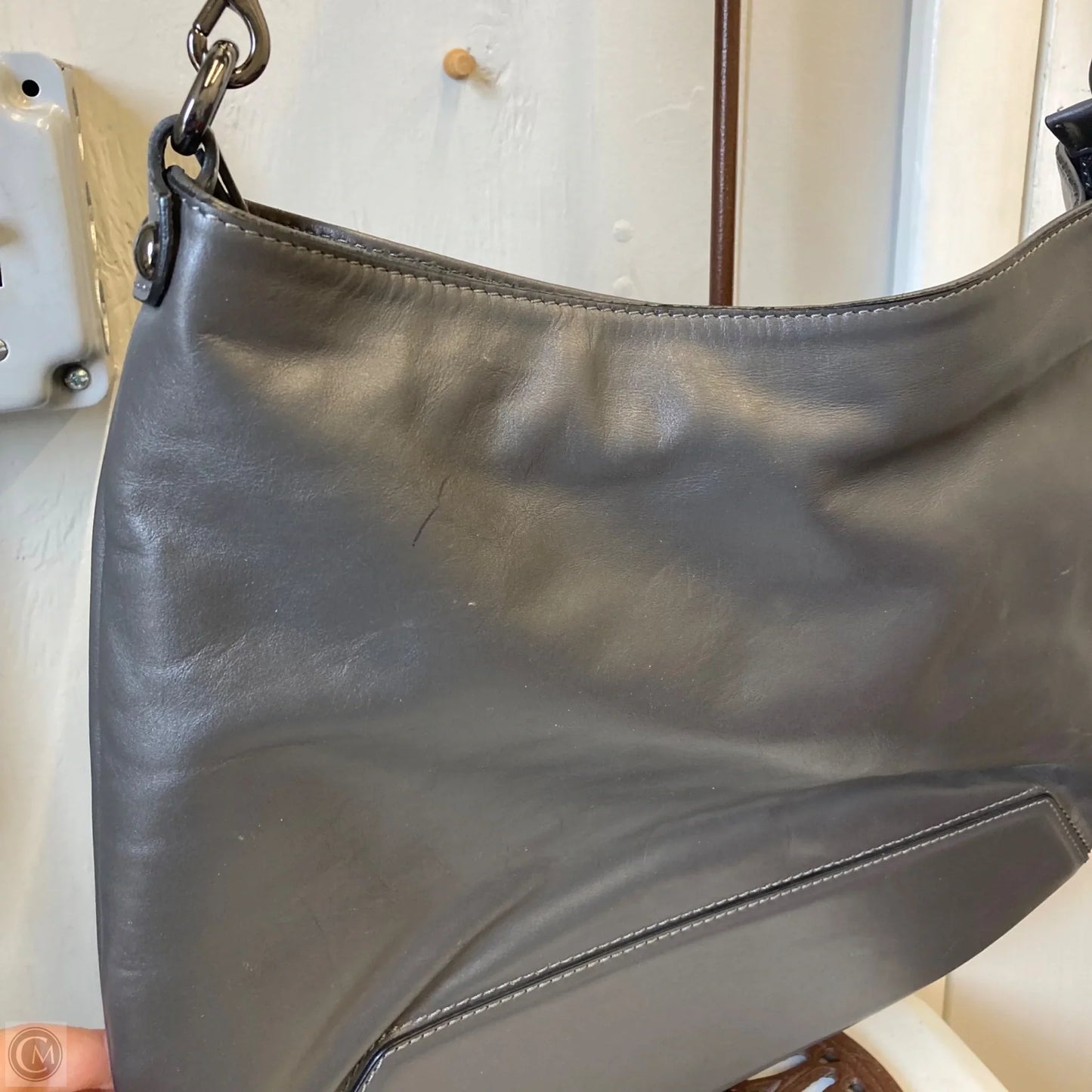 Handbag Leather By Iacucci, Size: Large