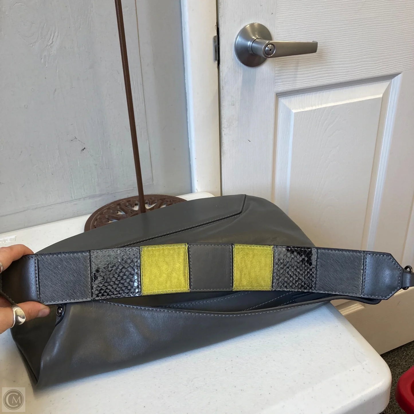 Handbag Leather By Iacucci, Size: Large