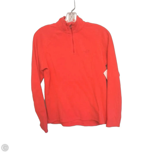 Athletic Top Long Sleeve Collar By The North Face In Coral, Size: S