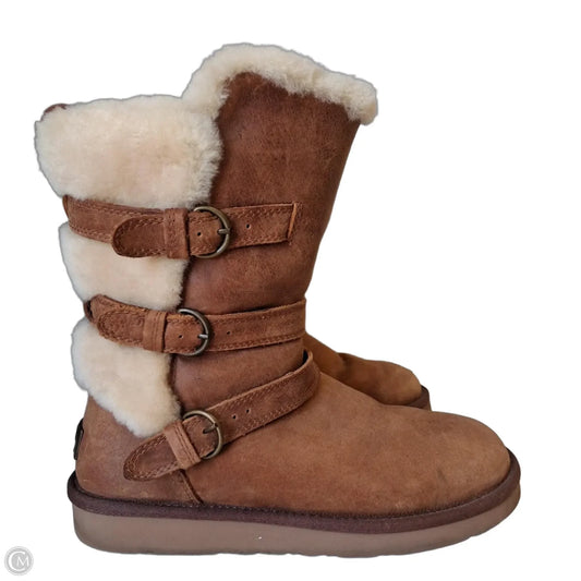 Boots Designer By Ugg In Brown, Size: 8