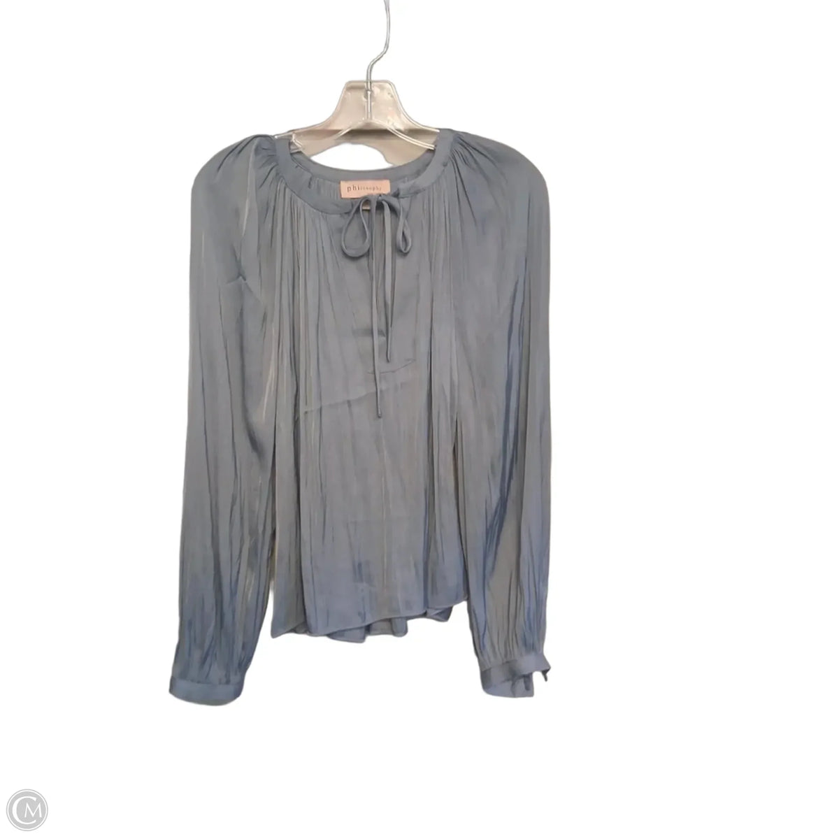 Top Long Sleeve By Philosophy In Blue, Size: Xs