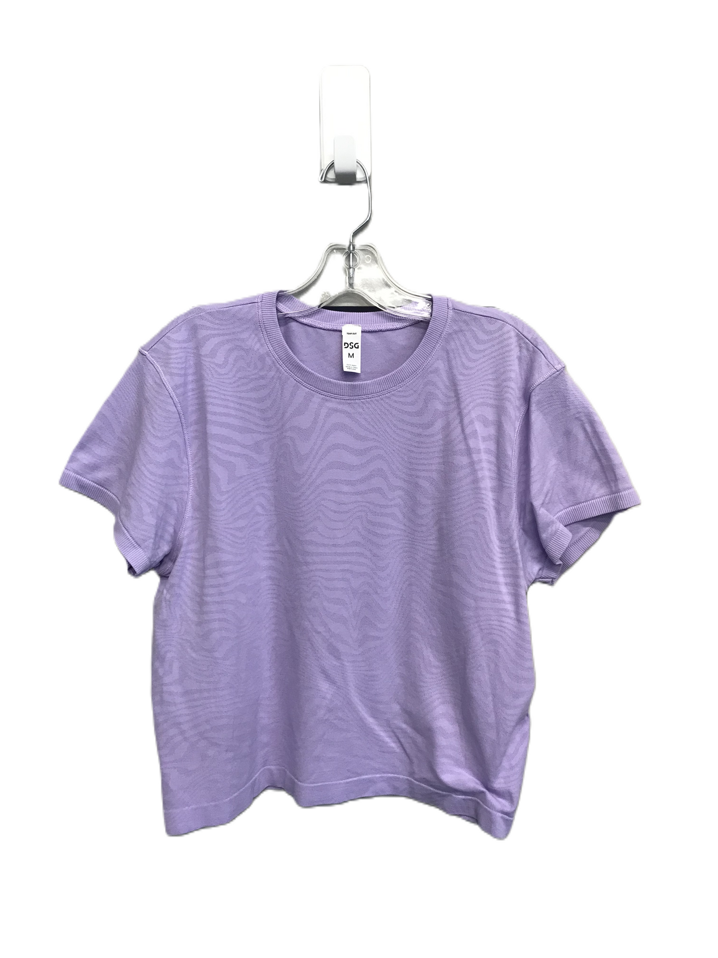 Purple Top Short Sleeve Basic By Dsg Outerwear, Size: M