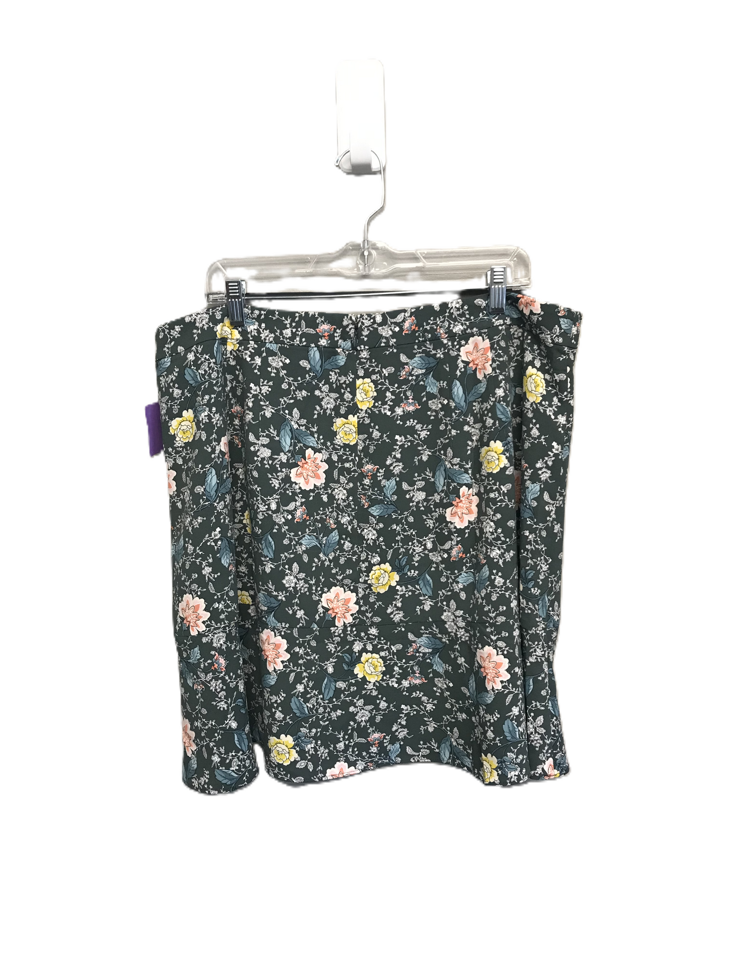 Floral Print Skirt Midi By Loft, Size: 16