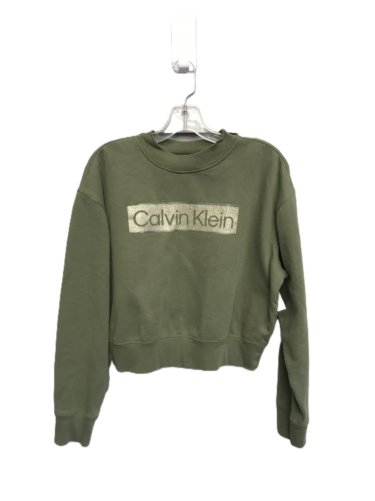 Green Sweatshirt Crewneck By Calvin Klein, Size: Xl