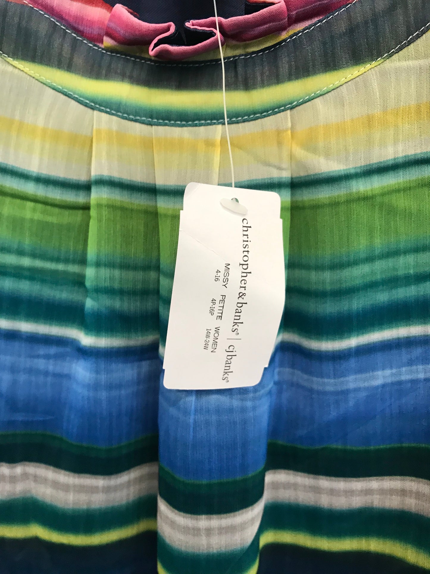 Multi-colored Top Sleeveless By Christopher And Banks, Size: S