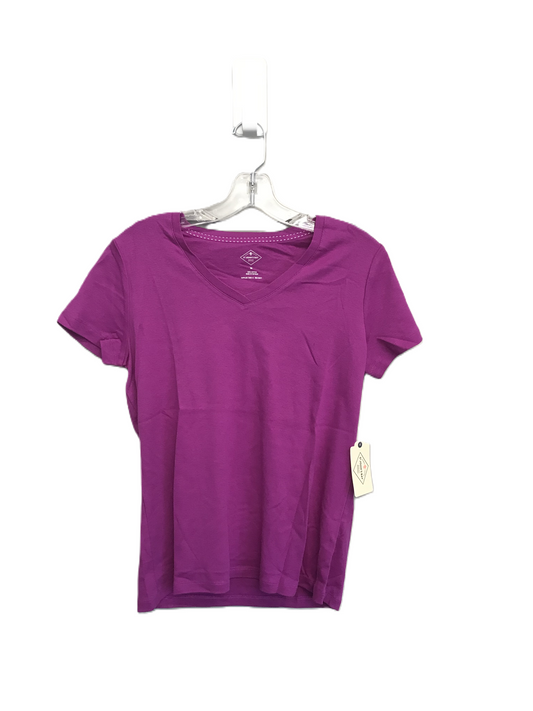 Pink Top Short Sleeve Basic By St Johns Bay, Size: M