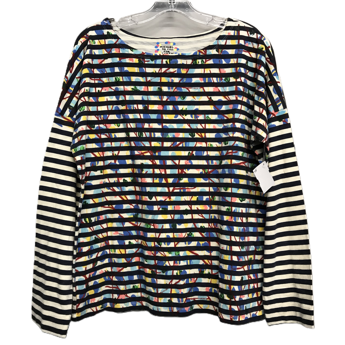 Top Long Sleeve Basic By J. Crew In Multi-colored, Size: 0