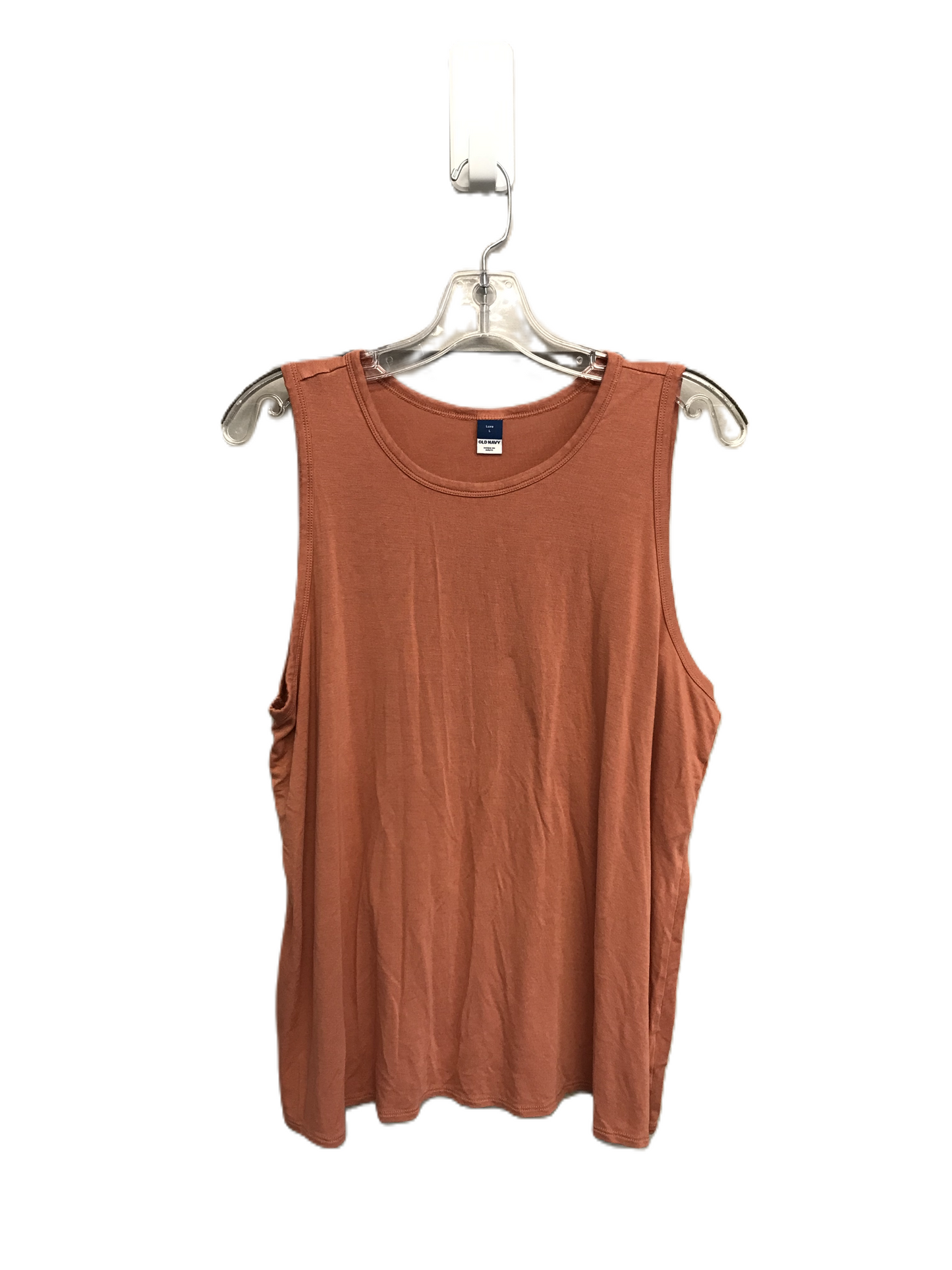 Orange Top Sleeveless Basic By Old Navy, Size: L