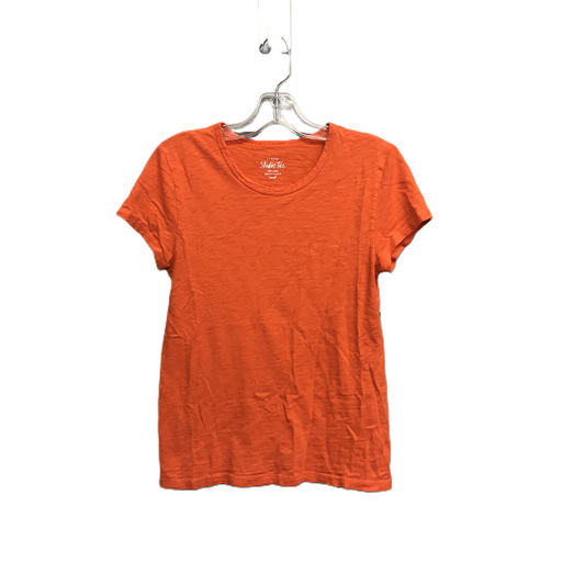 Orange Top Short Sleeve Basic By J. Crew, Size: S