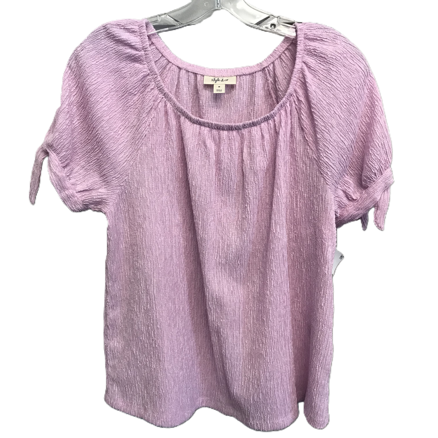 Pink Top Short Sleeve By Style And Company, Size: M