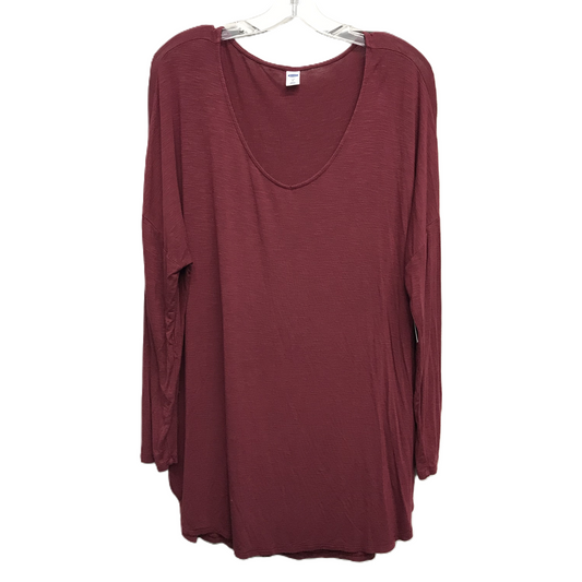 Red Top Long Sleeve By Old Navy, Size: Xl