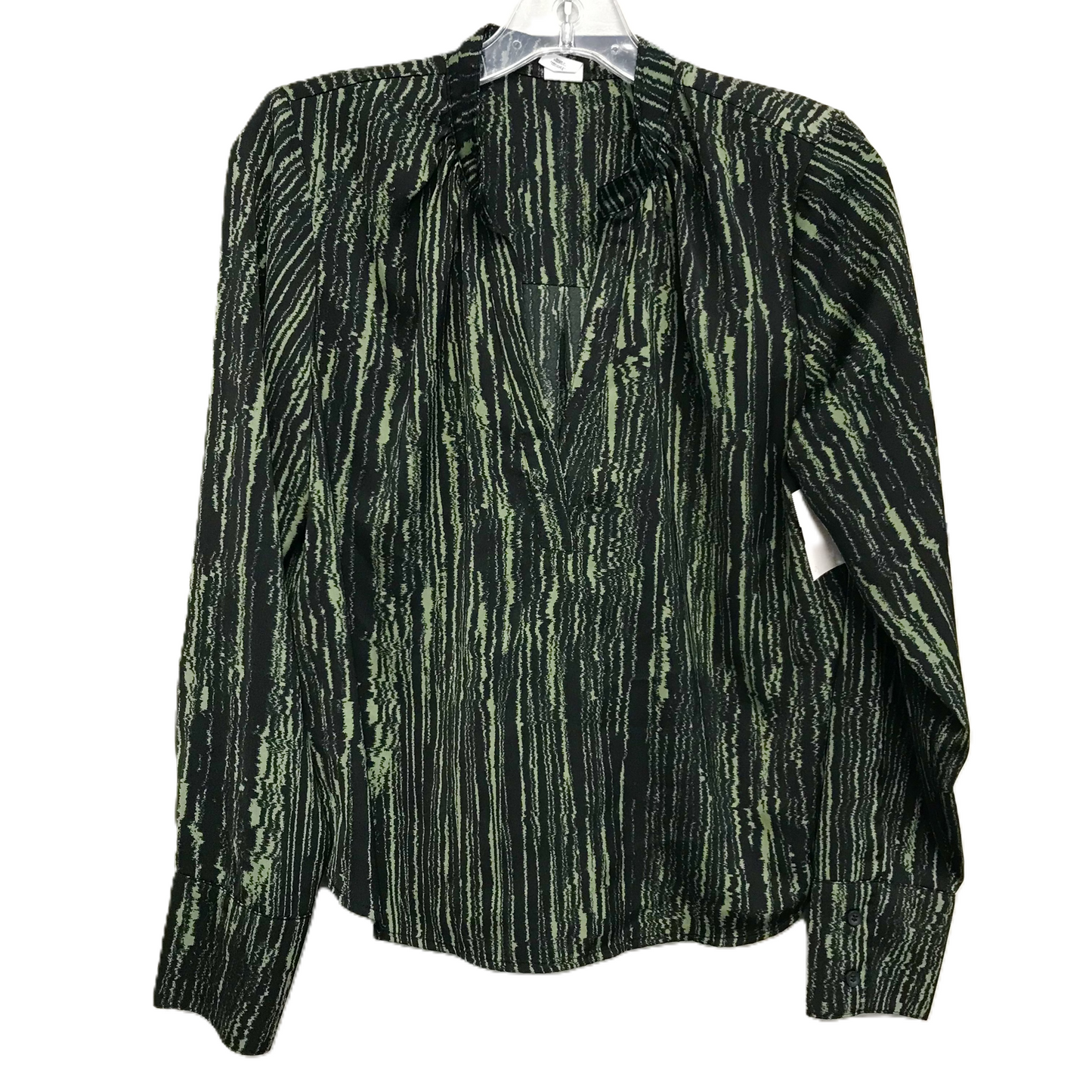 Top Long Sleeve By Melrose And Market In Black & Green, Size: S