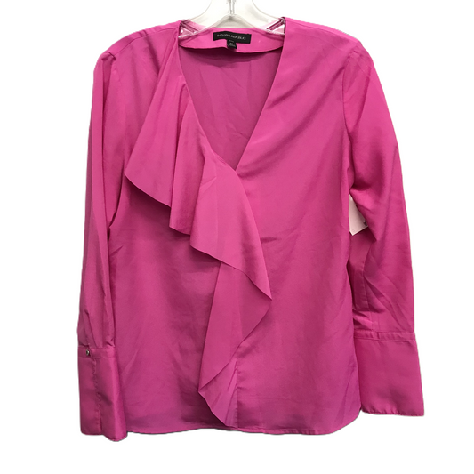 Top Long Sleeve By Banana Republic In Pink, Size: M