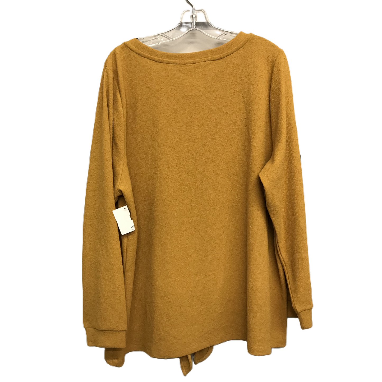 Top Long Sleeve By Cj Banks In Gold, Size: 2x