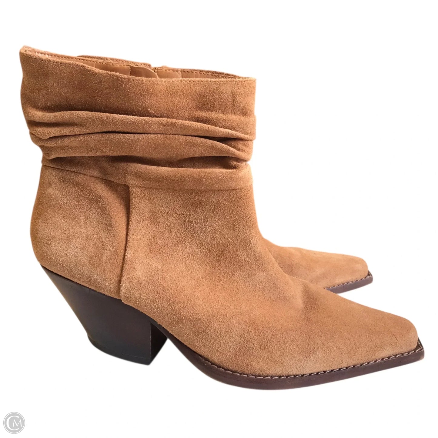 Boots Ankle Heels By Vince Camuto In Tan, Size: 9.5