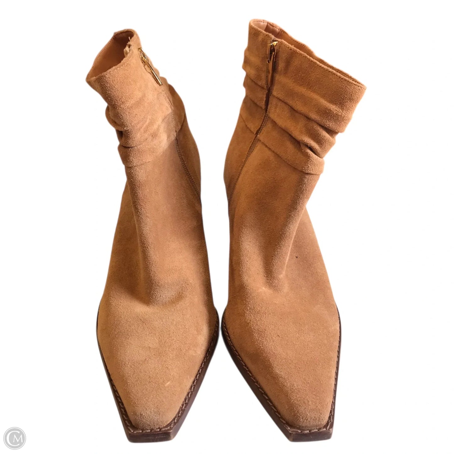 Boots Ankle Heels By Vince Camuto In Tan, Size: 9.5
