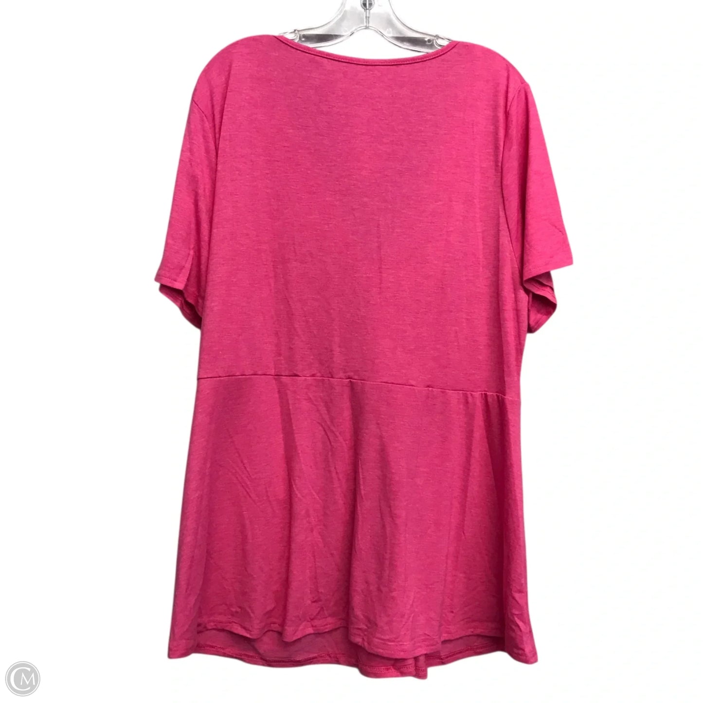 Top Short Sleeve By Shein In Pink, Size: 4x