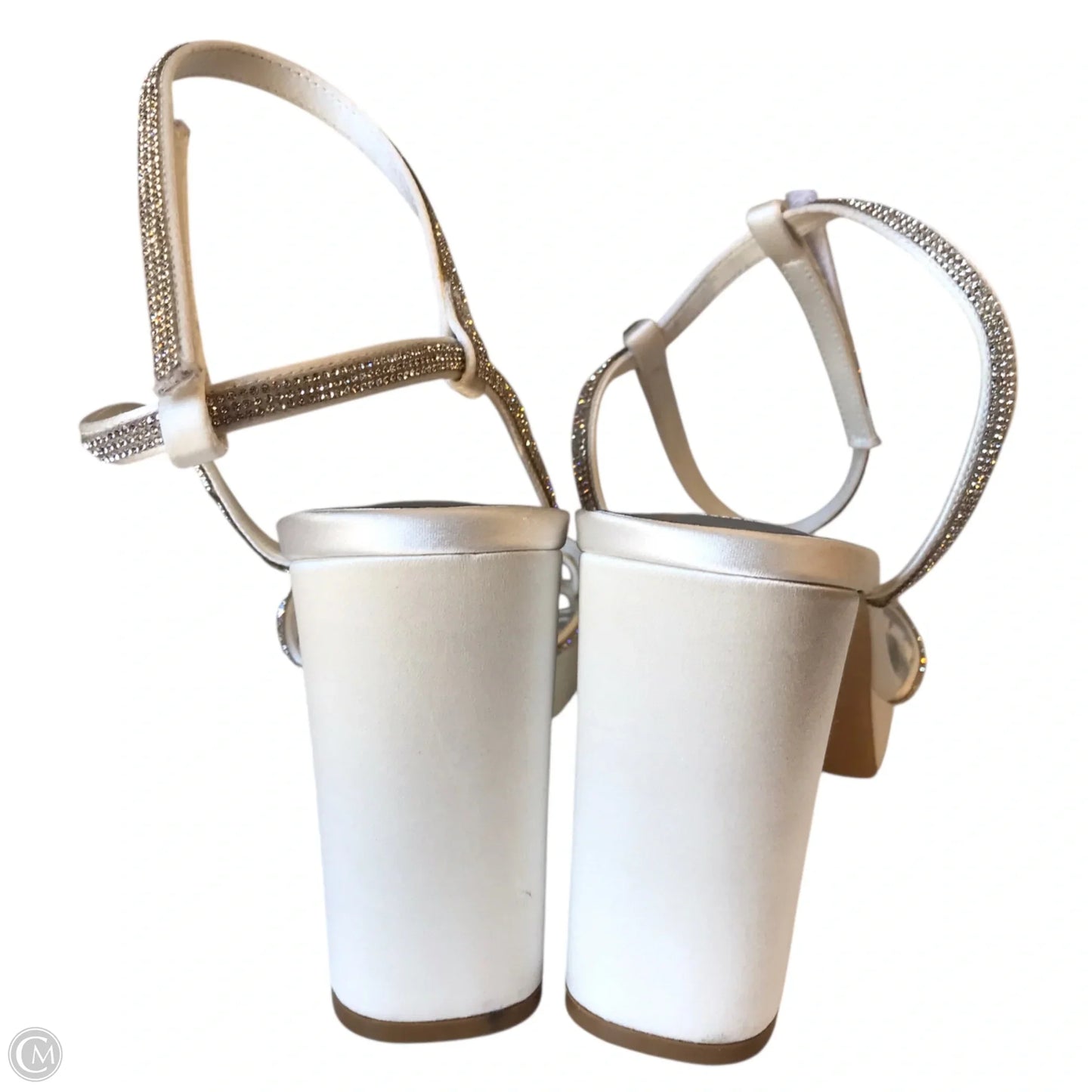 Shoes Heels Block By Badgley Mischka In White, Size: 10