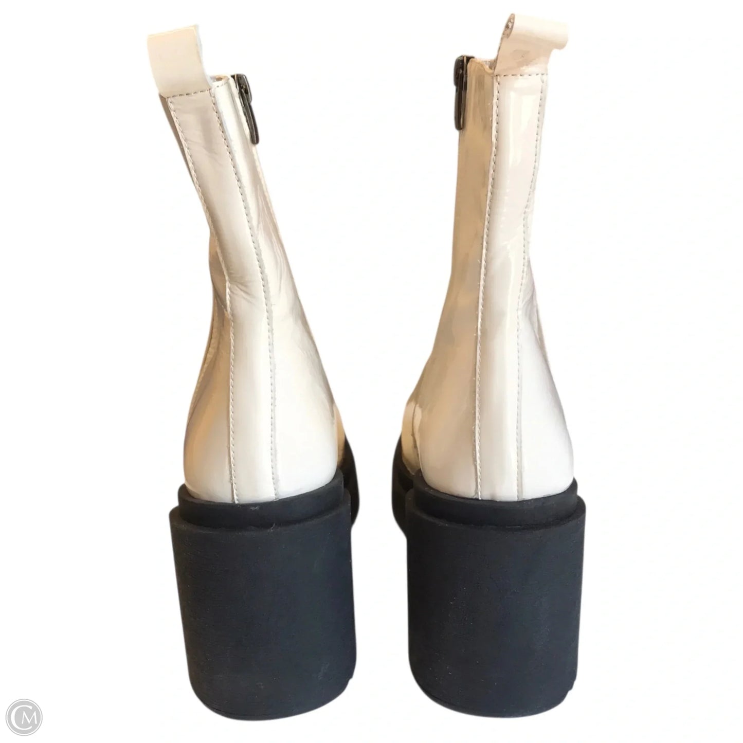 Boots Ankle Heels By Steve Madden In Cream, Size: 10