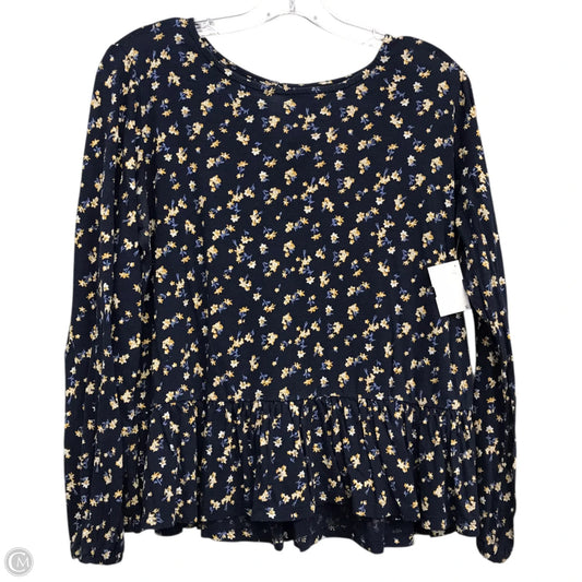 Top Long Sleeve By Lucky Brand In Floral Print, Size: M
