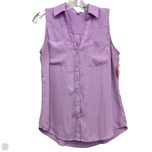 Top Sleeveless By Express In Purple, Size: S