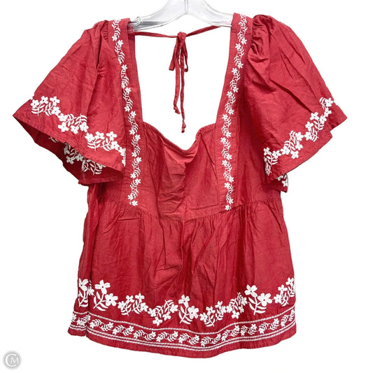 Top Short Sleeve By Old Navy In Red, Size: L