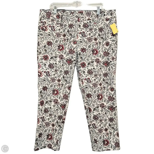 Pants Cropped By Loft In Multi-colored, Size: 14