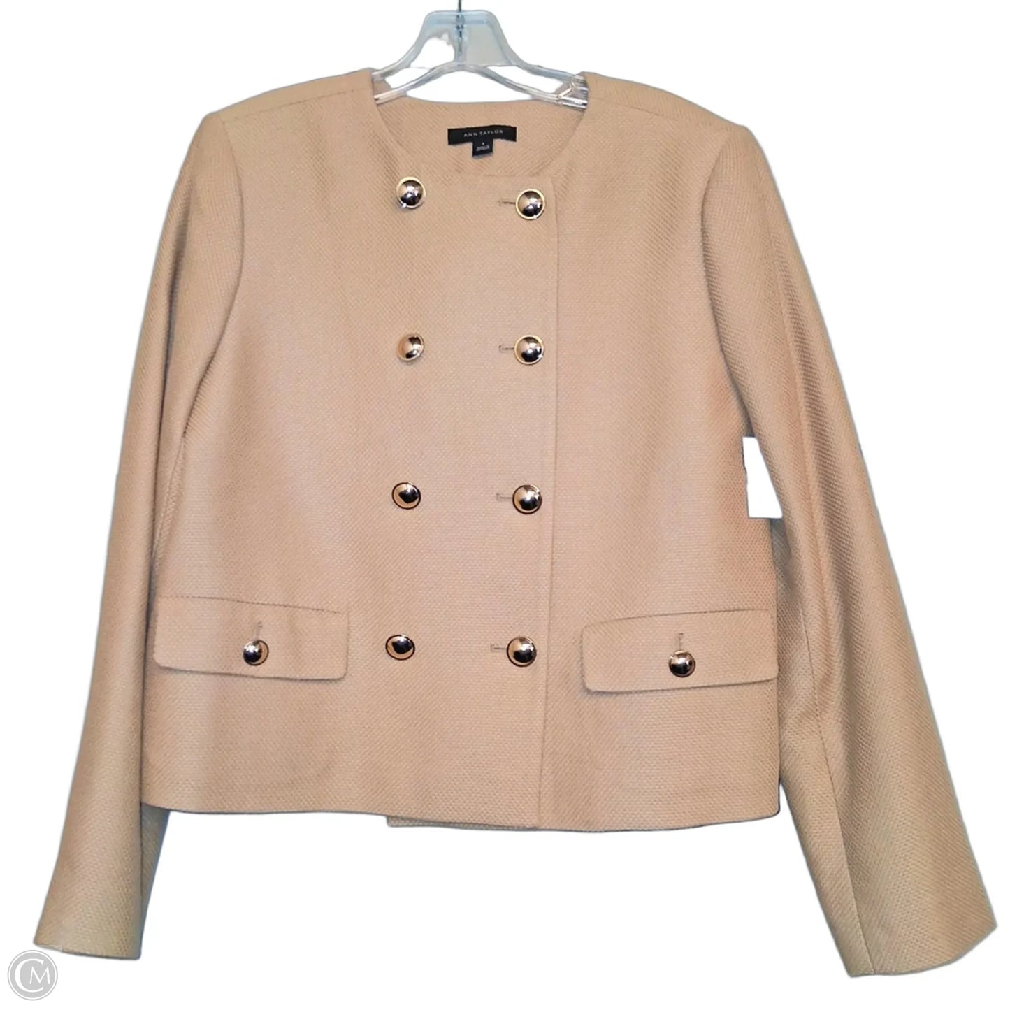 Blazer By Ann Taylor In Tan, Size: S