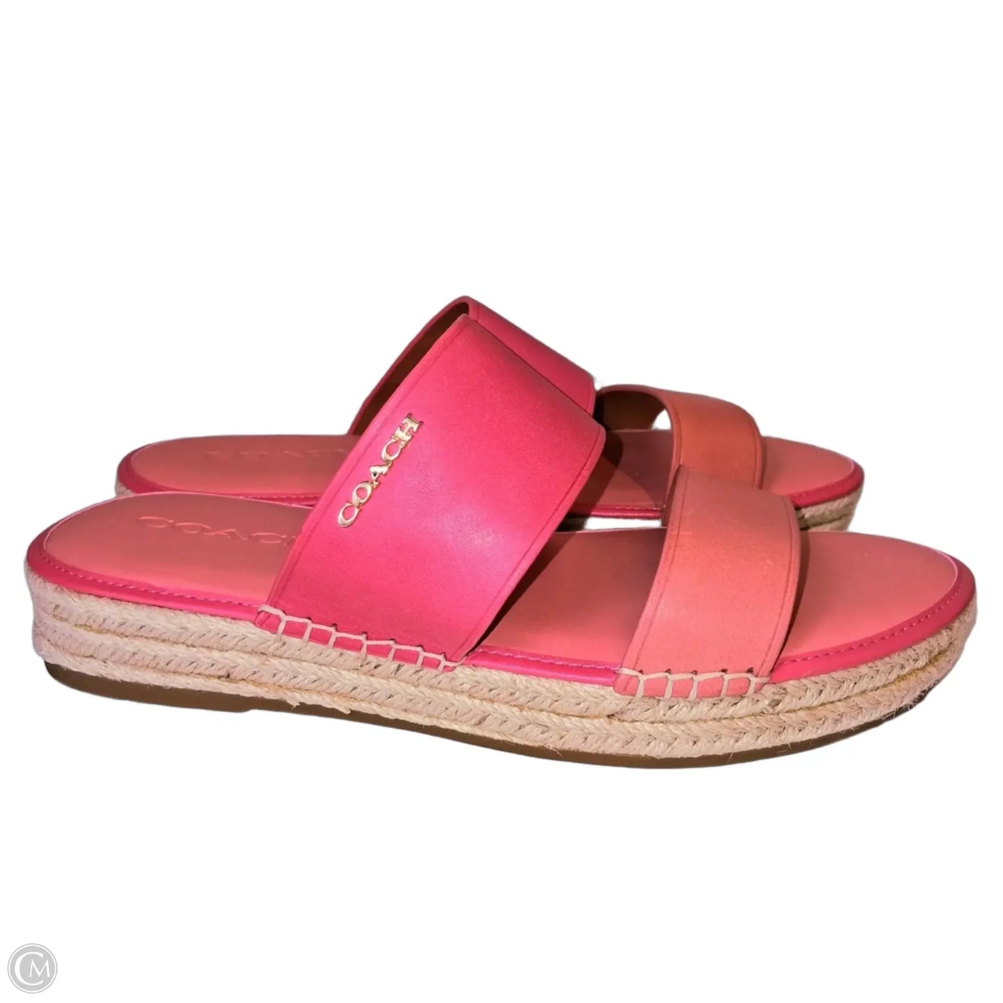 Sandals Designer By Coach In Pink, Size: 7.5