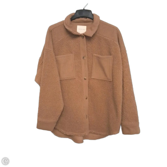 Jacket Faux Fur & Sherpa By American Eagle In Brown, Size: L