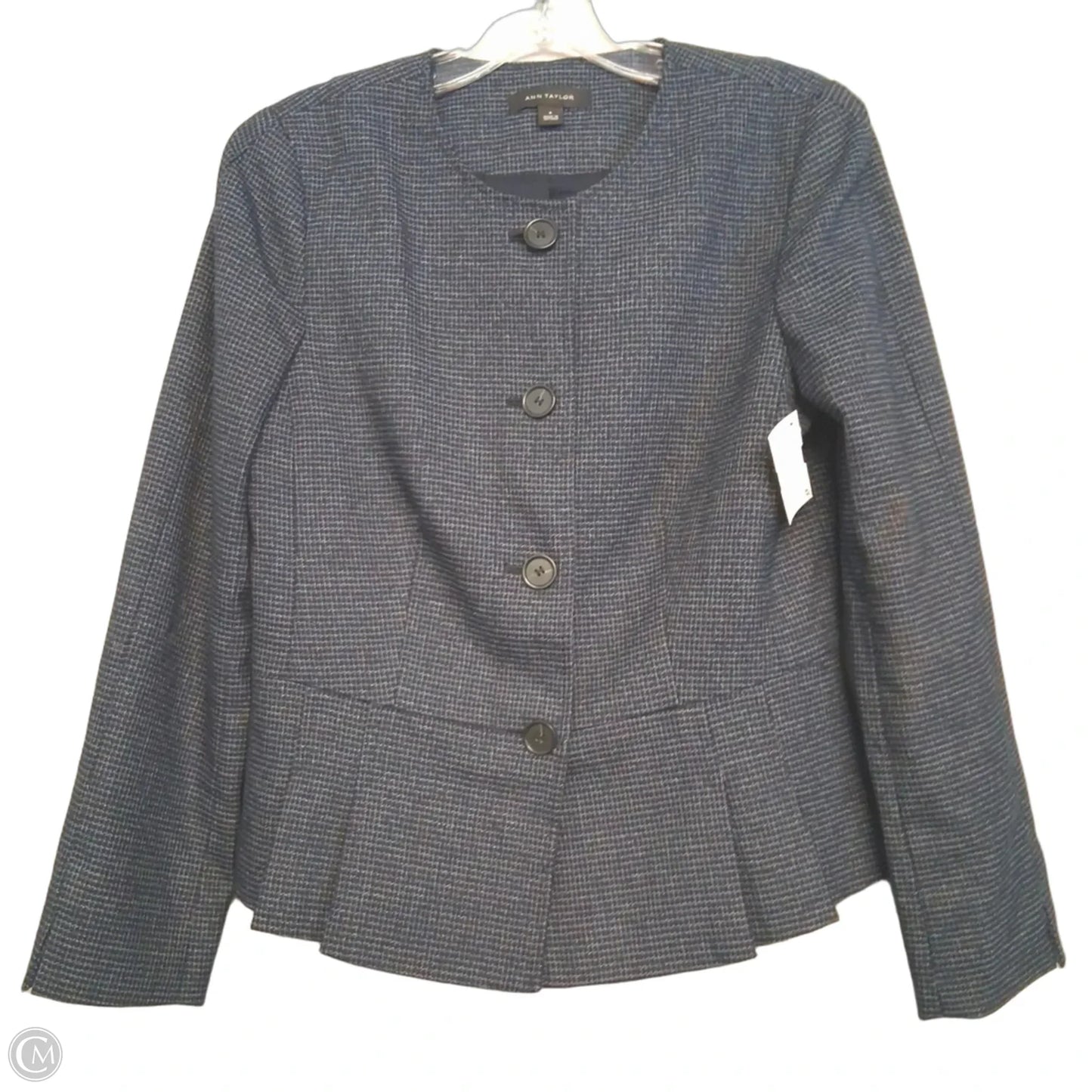 Blazer By Ann Taylor In Blue & White, Size: S