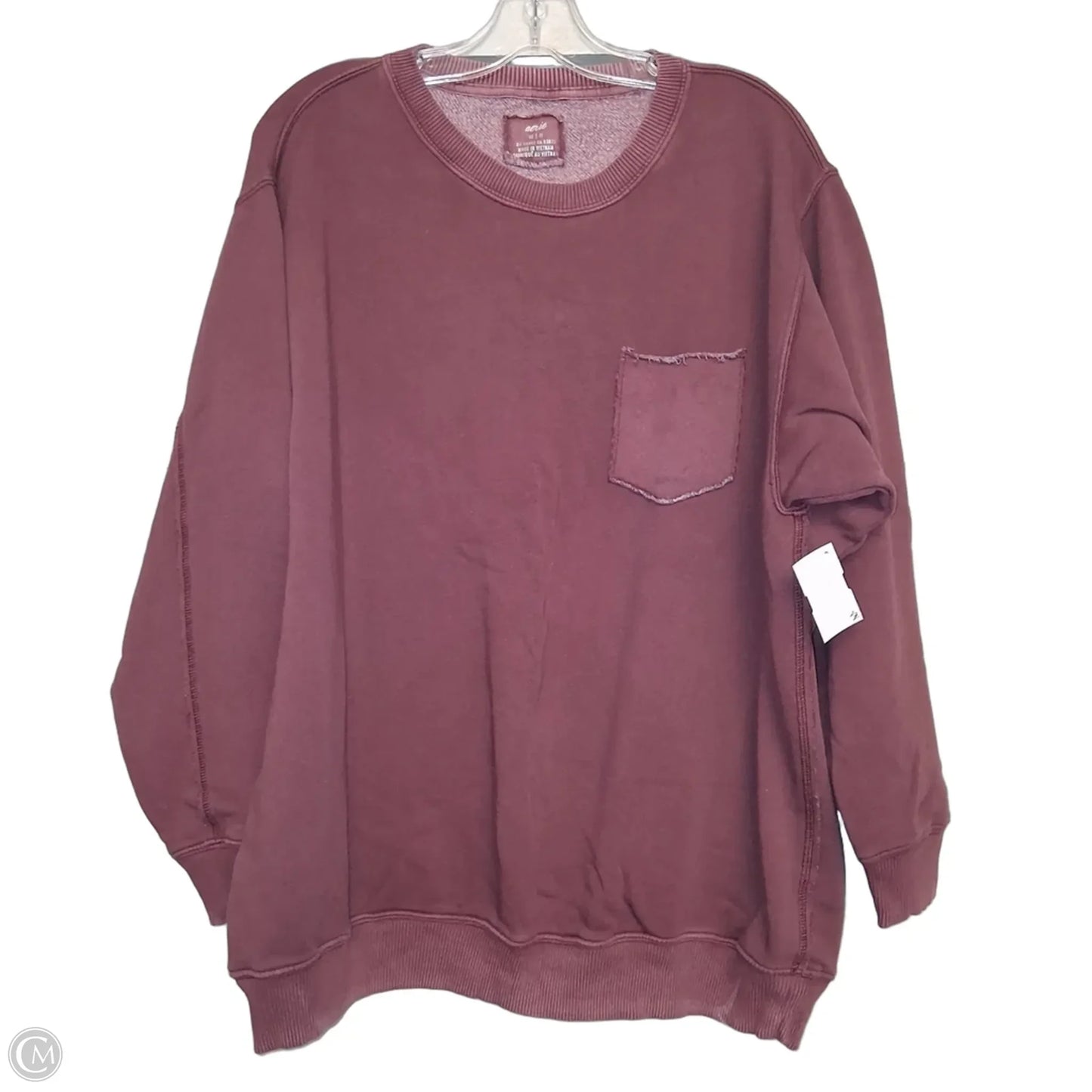 Sweatshirt Crewneck By Aerie In Red, Size: M