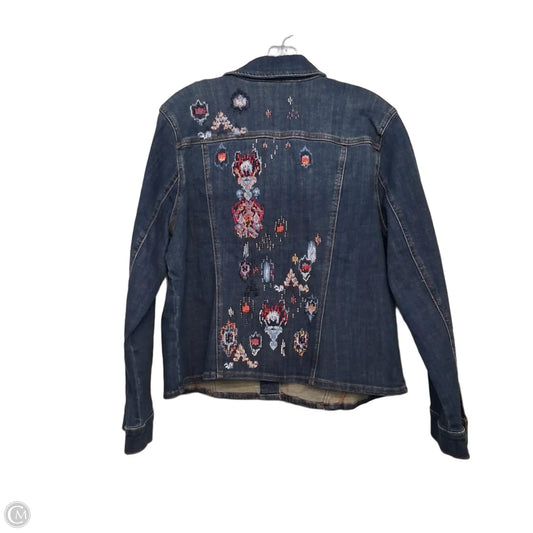Jacket Denim By Chicos In Blue Denim, Size: L