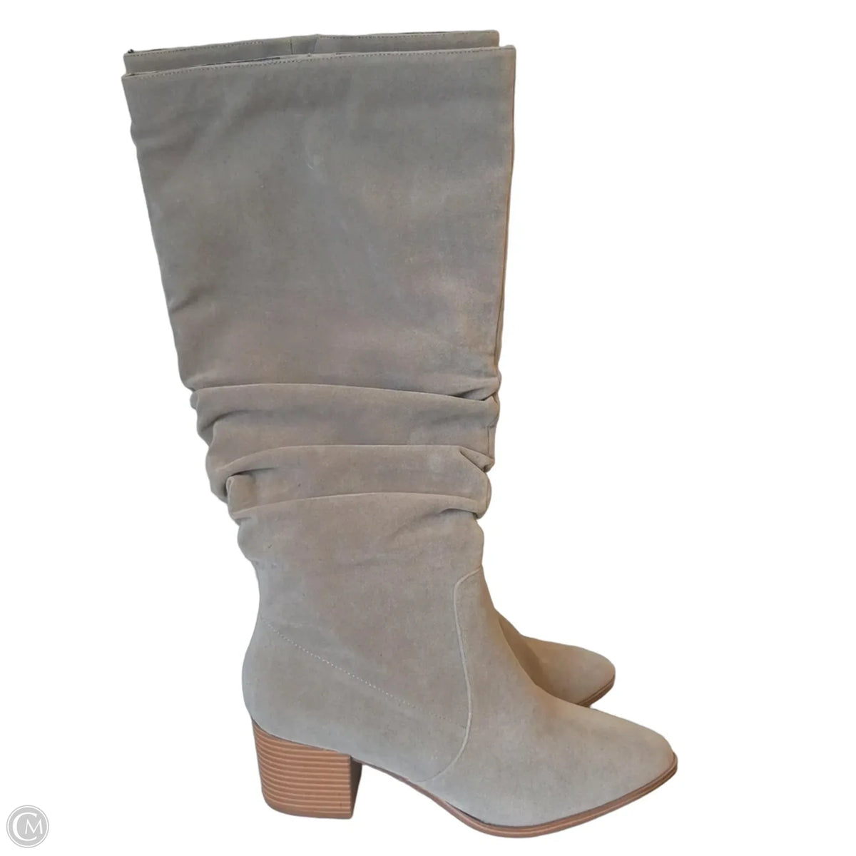 Boots Knee Heels By Amazon Essentials In Grey, Size: 9.5