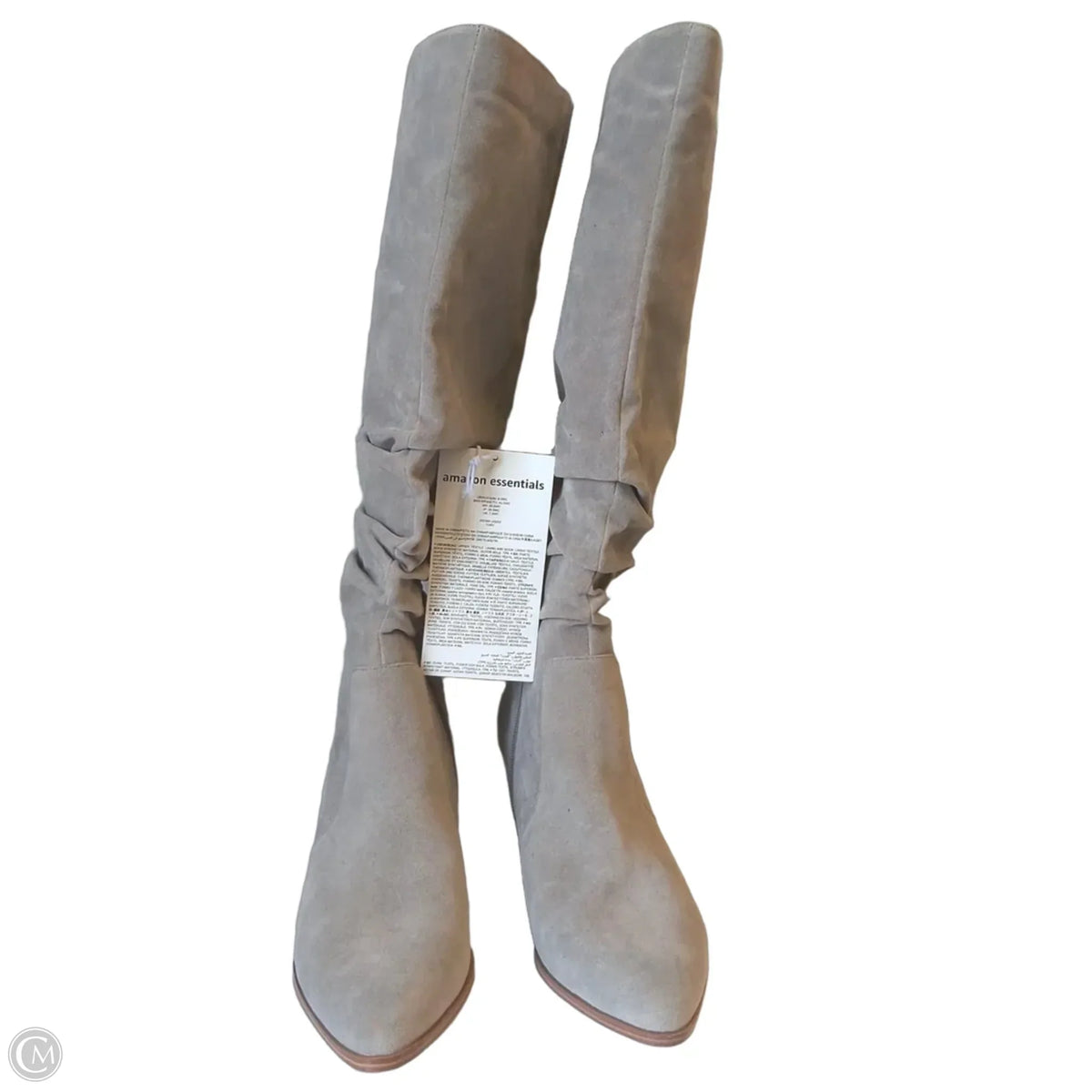 Boots Knee Heels By Amazon Essentials In Grey, Size: 9.5