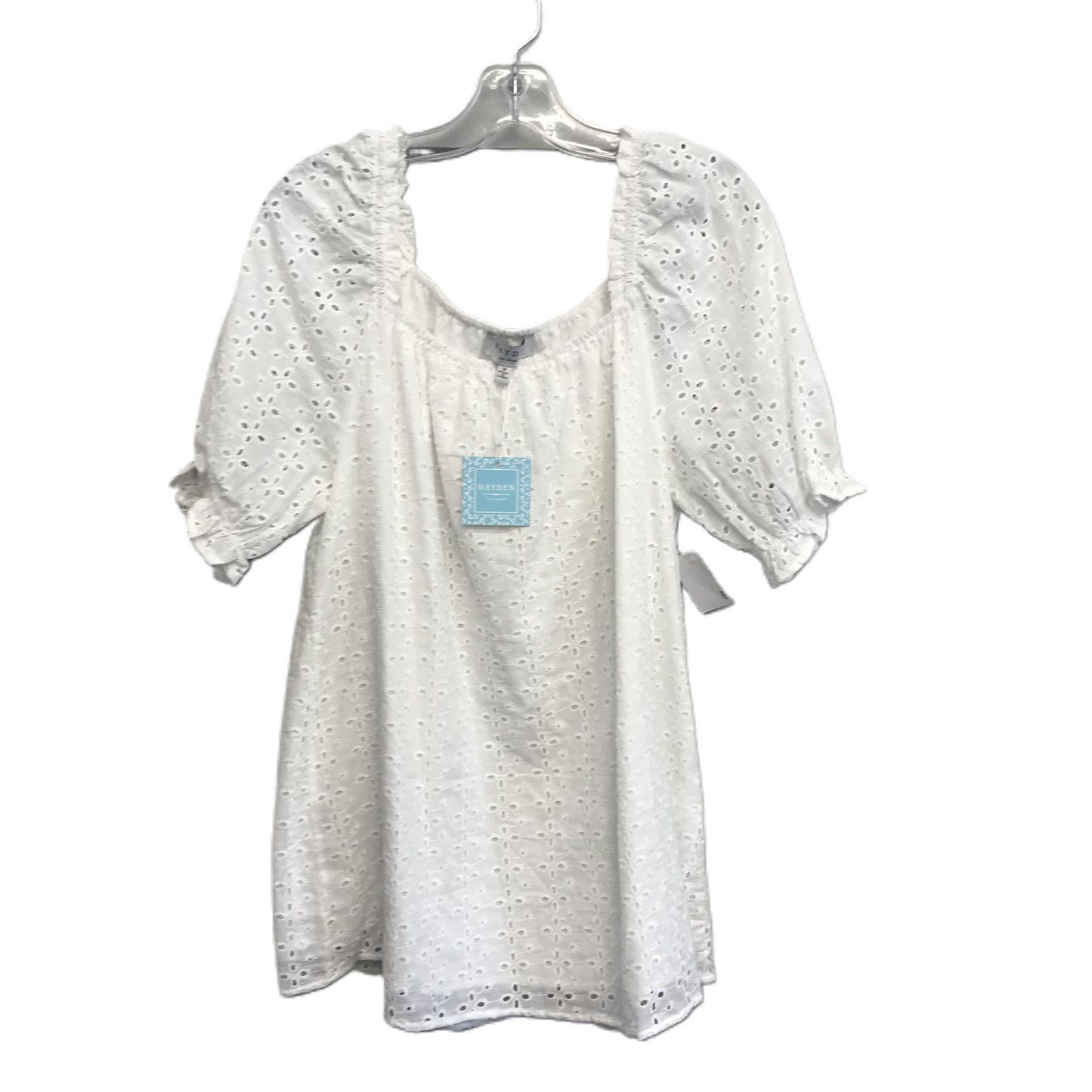 White Top Short Sleeve By Hayden La, Size: M