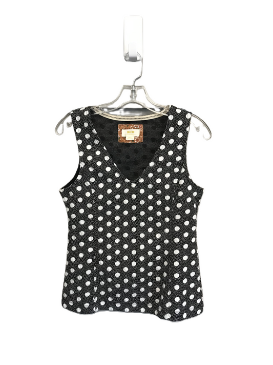 Black & White Top Sleeveless By Maeve, Size: S