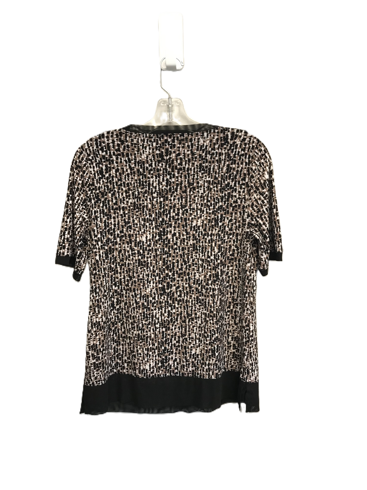 Black & Brown Top Short Sleeve By Anne Klein, Size: S