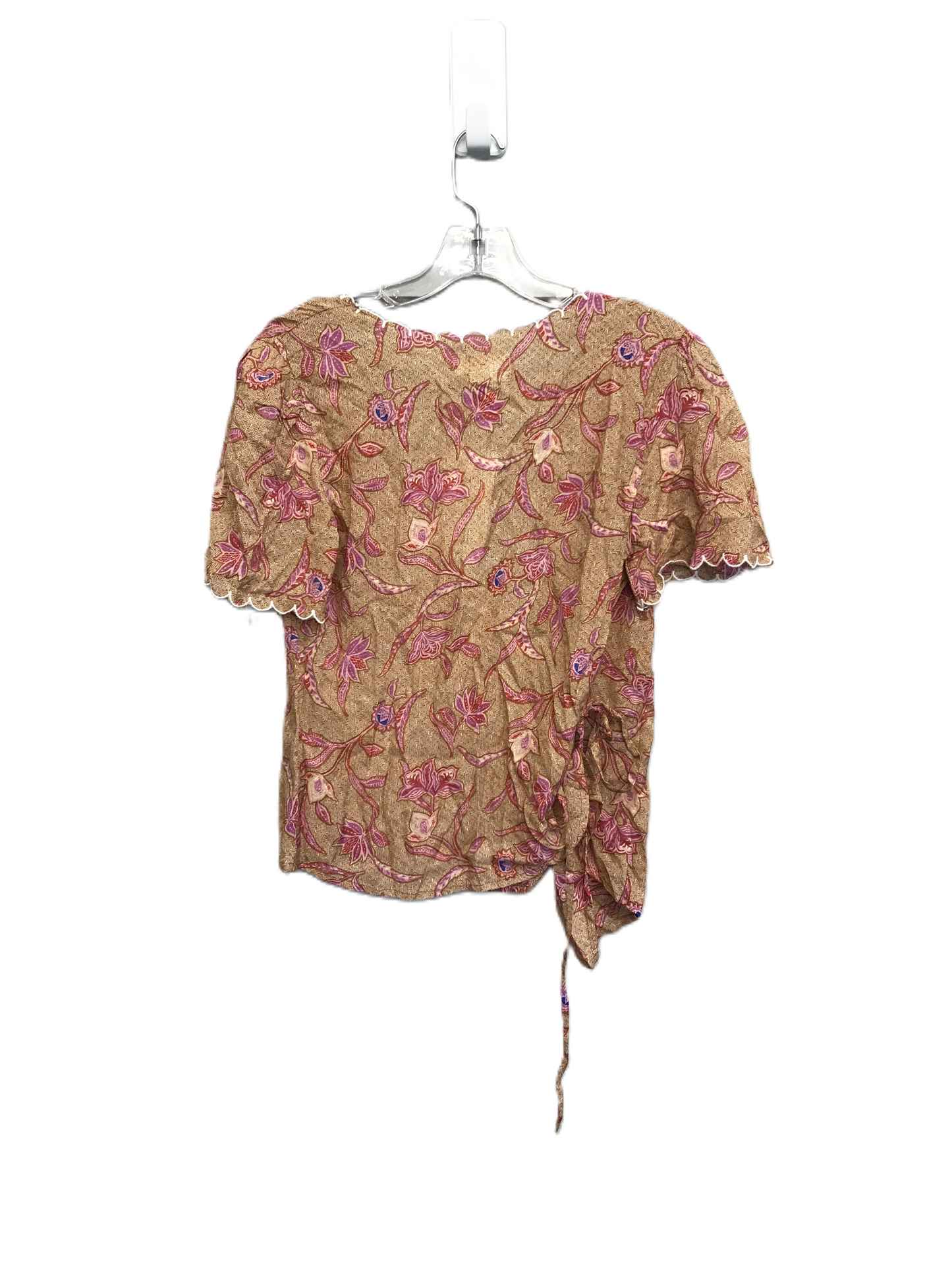 Brown & Red Top Short Sleeve By Atelier Reve Size: S
