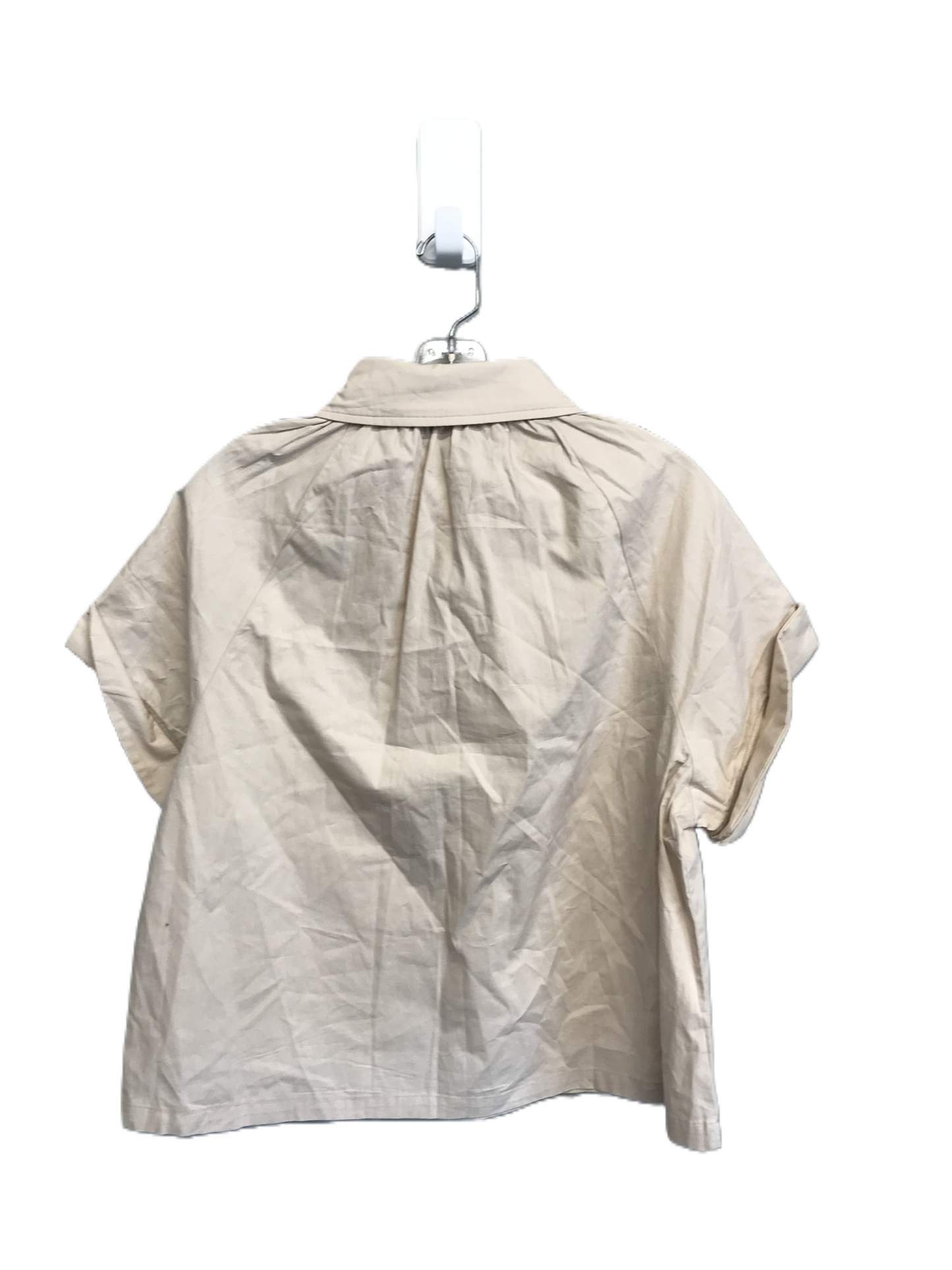 Tan Top Short Sleeve By Deluc Size: L