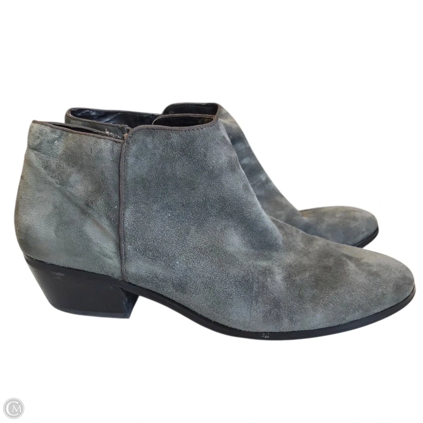 Boots Ankle Heels By Sam Edelman In Grey, Size: 9.5
