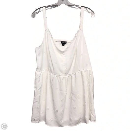 Top Sleeveless By Torrid In White, Size: 3x