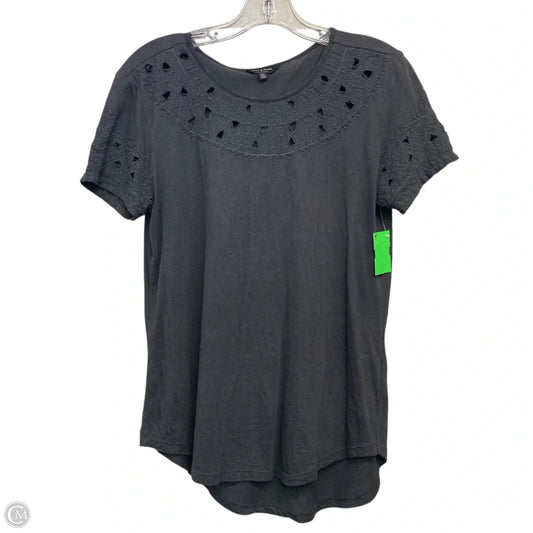 Top Short Sleeve By Lucky Brand In Grey, Size: S