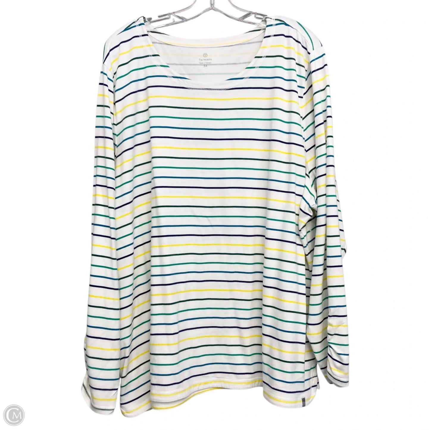 Top Long Sleeve Basic By Talbots In Striped Pattern, Size: 3x