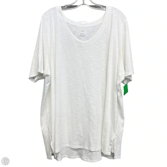 Top Short Sleeve By J. Jill In White, Size: 3x