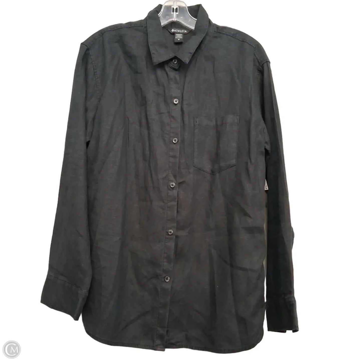 Top Long Sleeve By Athleta In Black, Size: M
