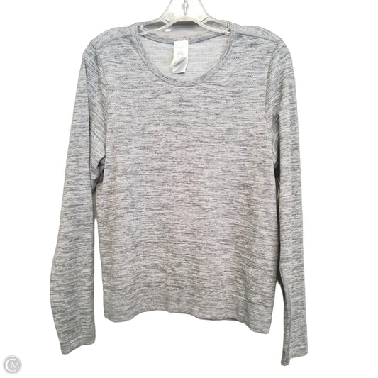 Athletic Top Long Sleeve Crewneck By Athleta In Grey, Size: L