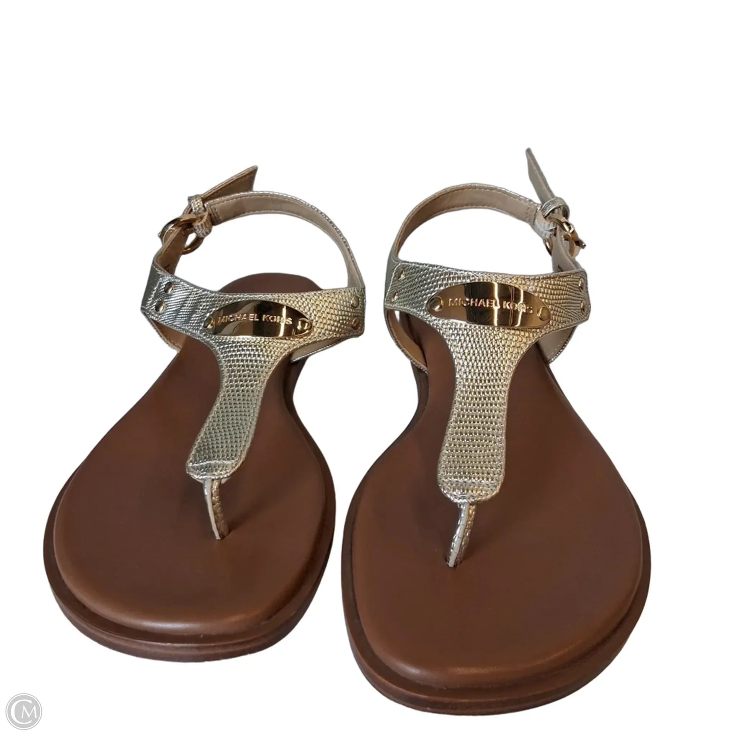Sandals Flats By Michael By Michael Kors In Gold, Size: 6.5