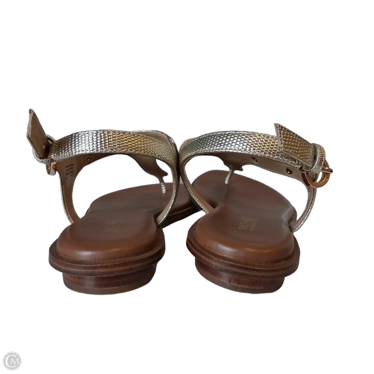 Sandals Flats By Michael By Michael Kors In Gold, Size: 6.5