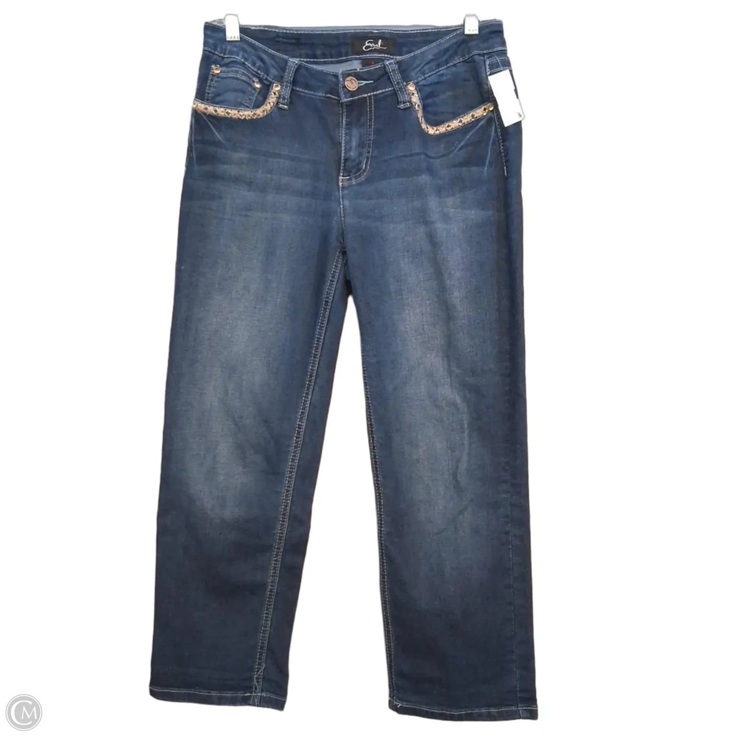Jeans Cropped By Earl Jean In Blue Denim, Size: 6